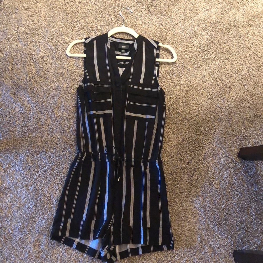 Black and white stripped Romper